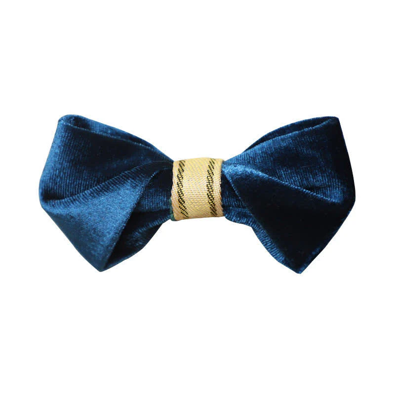 Men's Simple Twisting Velvet Bow Tie - Image 14