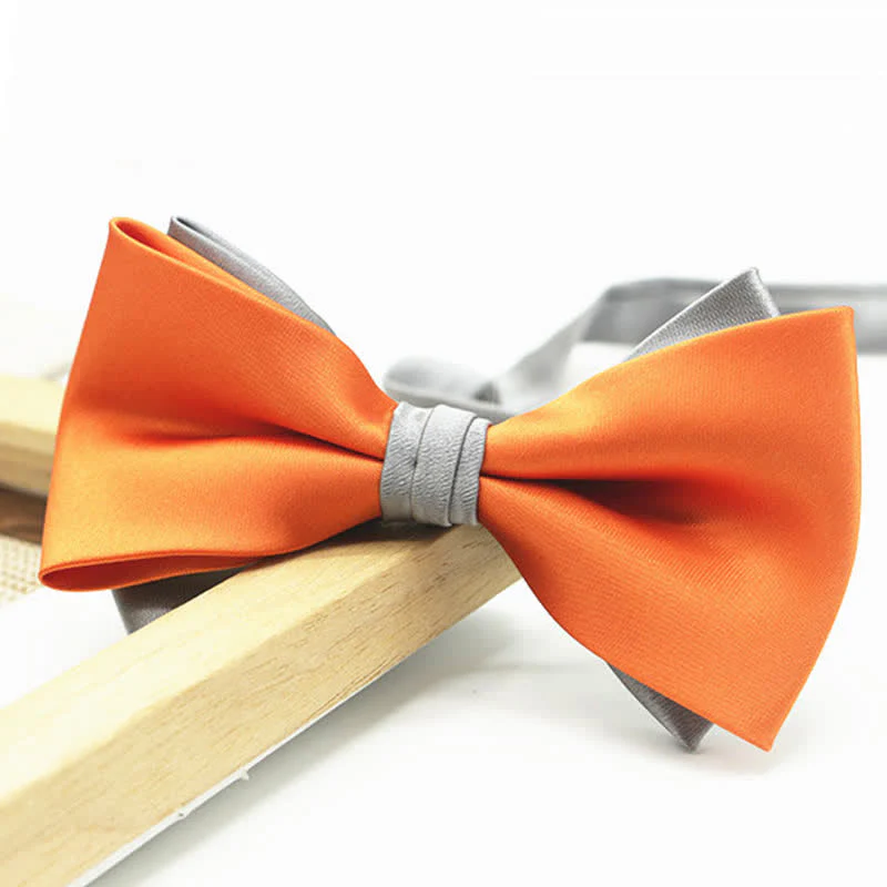 Men's Two Tone Double-Deck Wedding Business Bow Tie - Image 12