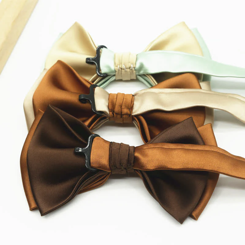Men's Two Tone Double-Deck Wedding Business Bow Tie - Image 5