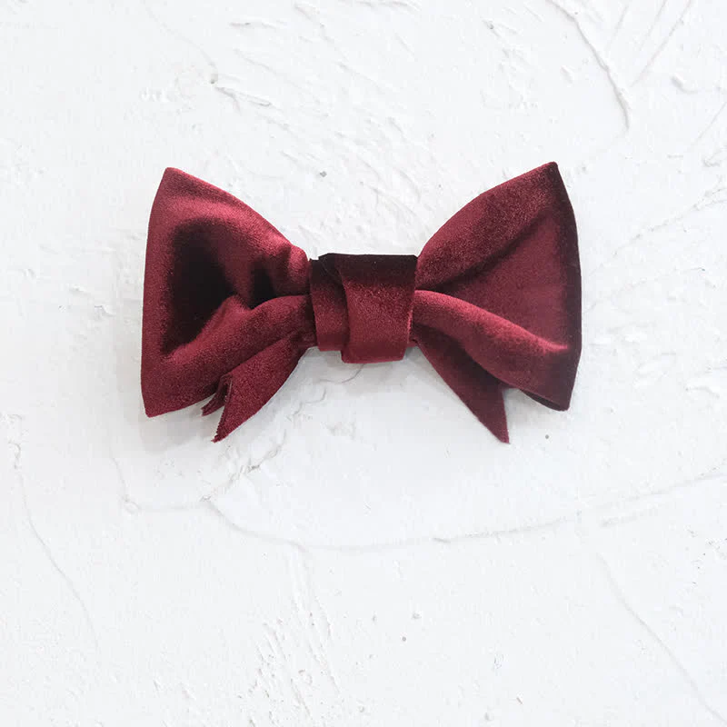 Men's Unique Bow Knot Shape Velvet Bow Tie - Image 5