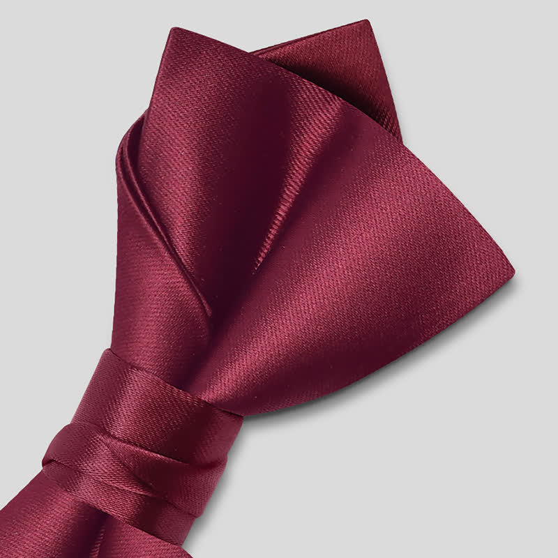 Men's Unique Irregular Double Layered Pointed Bow Tie - Image 3