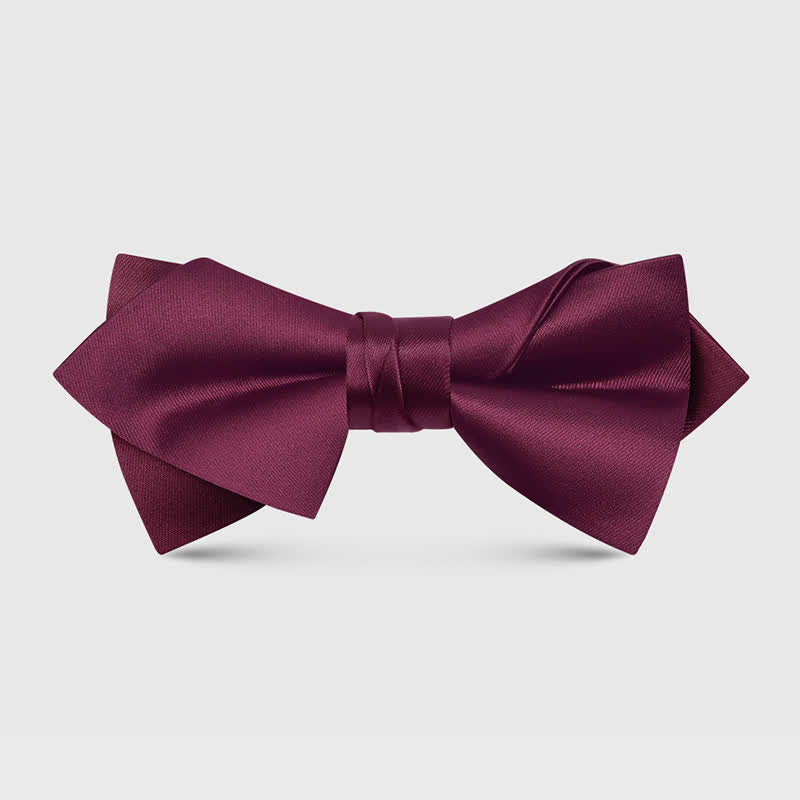Men's Unique Irregular Double Layered Pointed Bow Tie - Image 5