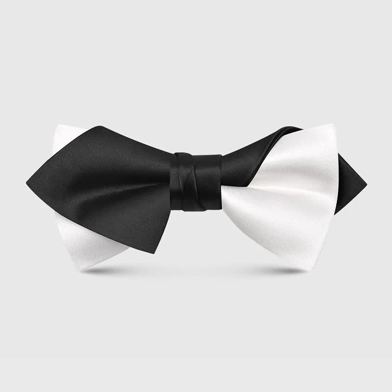 Men's Unique Irregular Double Layered Pointed Bow Tie - Image 7