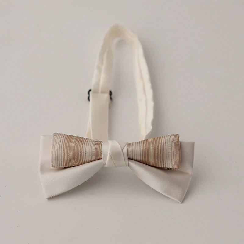 Men's Unqiue Two-Layer Patchwork Floral Bow Tie - Image 7