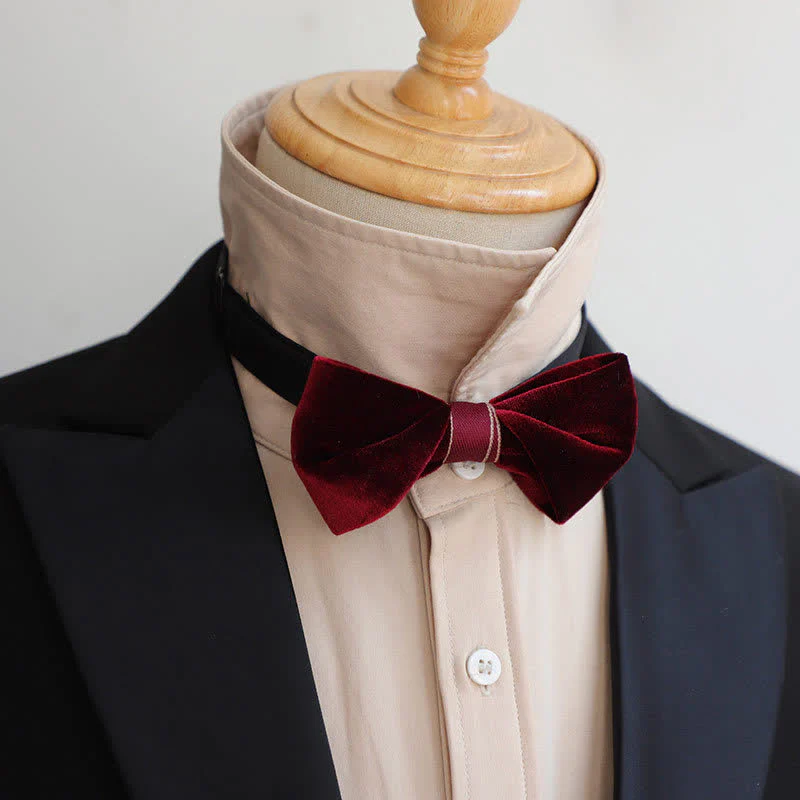 Men's Advanced Velvet Twist Bow Tie - Image 8