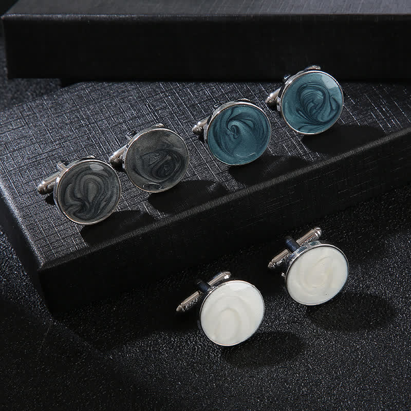Men's Versatile Round Style Shirt Cufflinks - Image 2