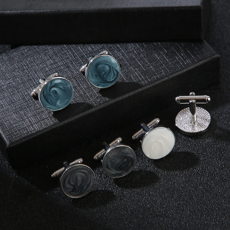 Men's Versatile Round Style Shirt Cufflinks - Image 4