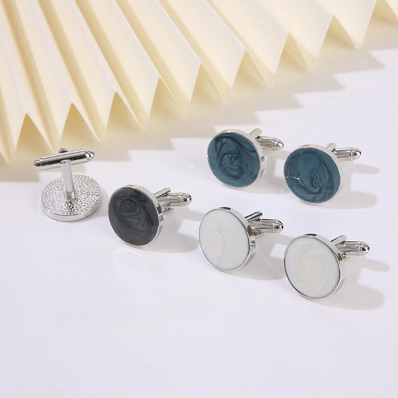 Men's Versatile Round Style Shirt Cufflinks - Image 5