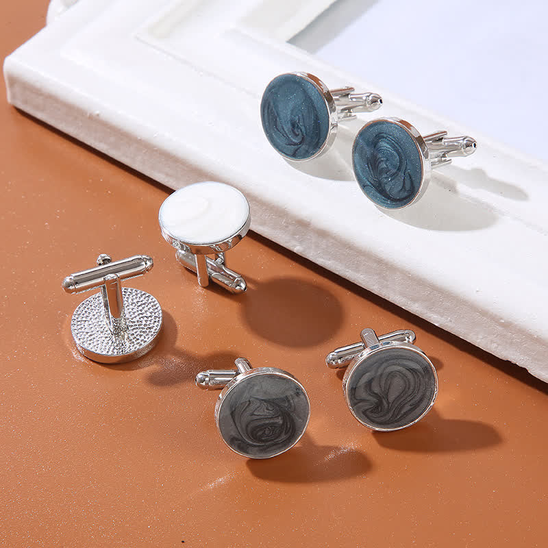 Men's Versatile Round Style Shirt Cufflinks - Image 7