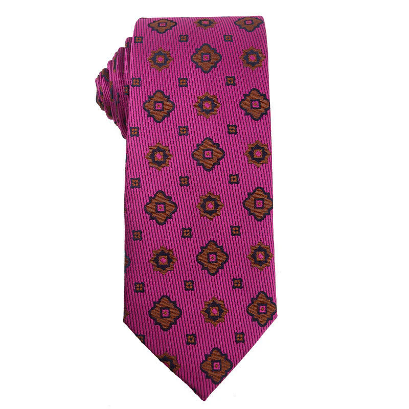 Men's Vibrant Medium Violet Red Series Necktie - Image 4