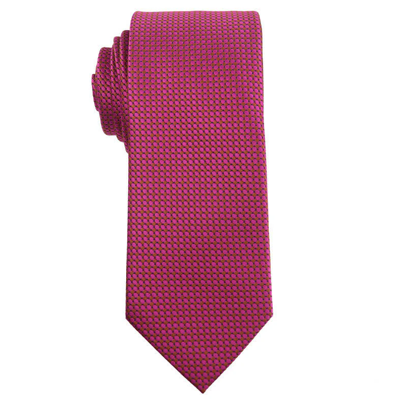 Men's Vibrant Medium Violet Red Series Necktie - Image 7
