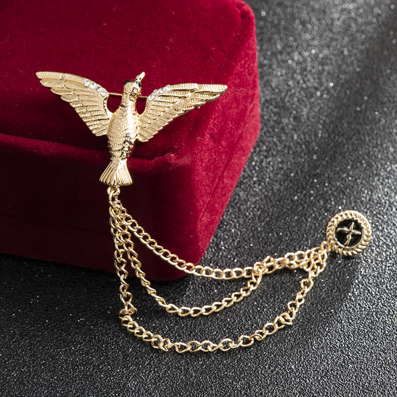 Men's Victory Bird Chain Brooch - Image 3