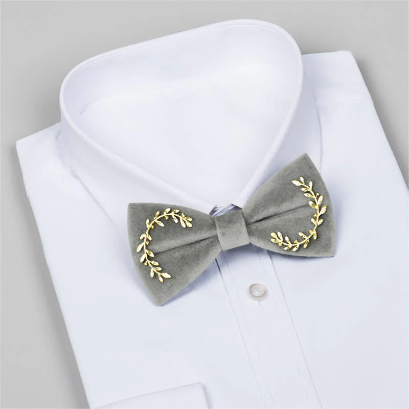 Men's Vine Leaves Velvet Bow Tie - Image 10