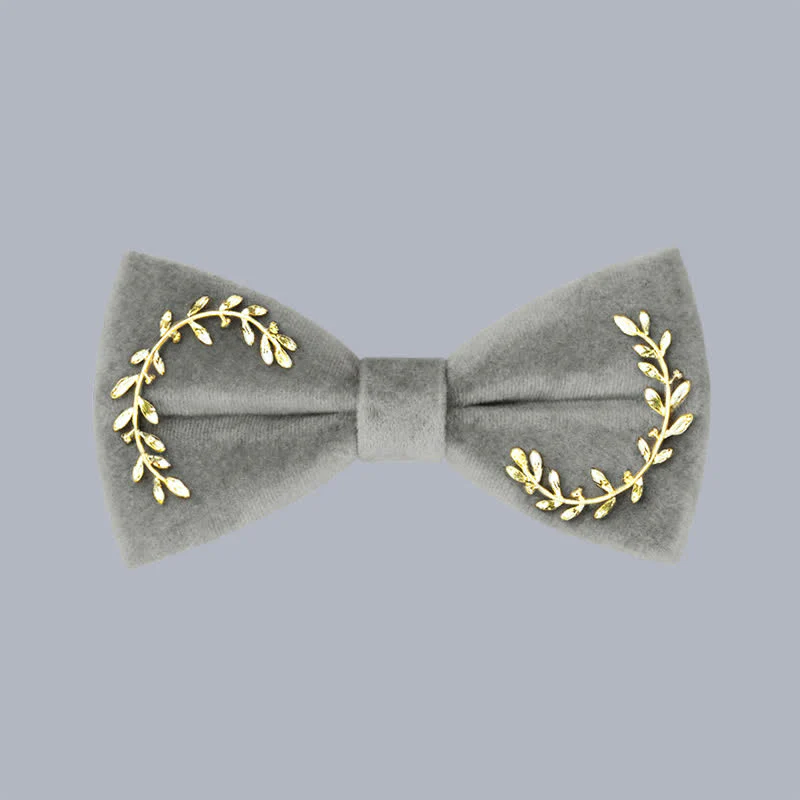 Men's Vine Leaves Velvet Bow Tie - Image 11