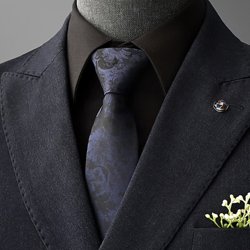 Men's Vintage Art Floral Pattern Necktie - Image 7