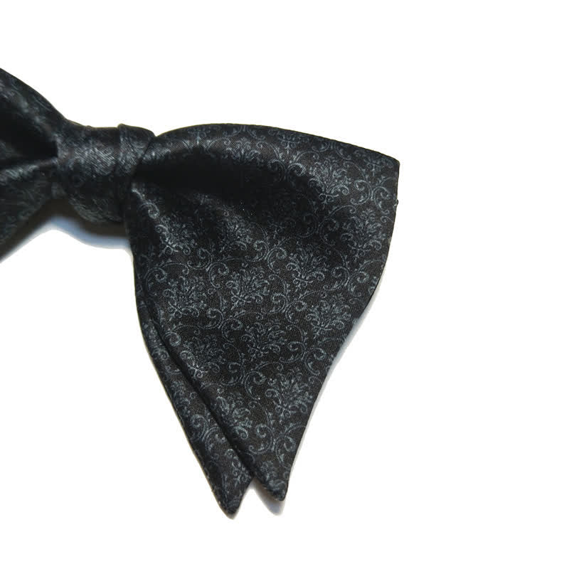 Men's Vintage Baroque Printed Oversized Pointed Bow Tie - Image 6