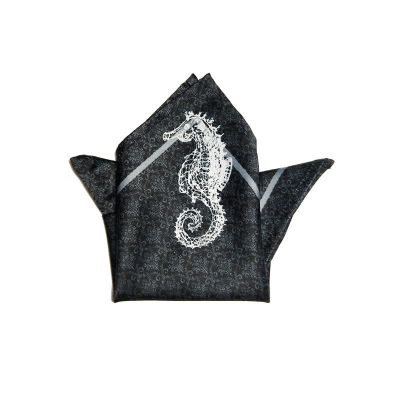 Men's Vintage Baroque Printed Oversized Pointed Bow Tie - Image 8