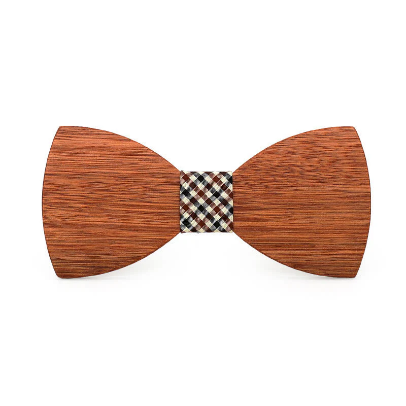 Men's Vintage Begonia Wooden Bow Tie - Image 10