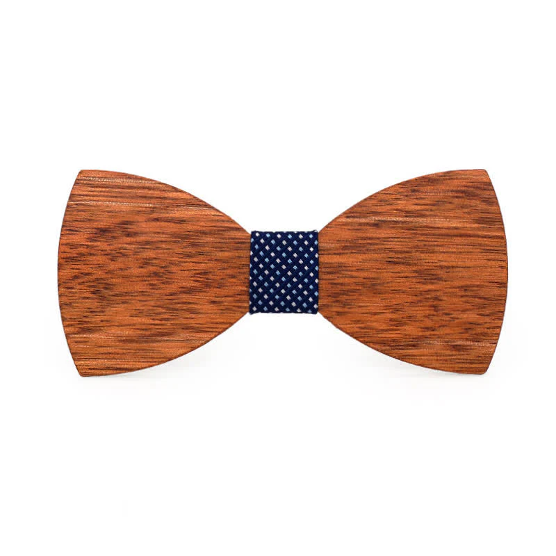 Men's Vintage Begonia Wooden Bow Tie - Image 11