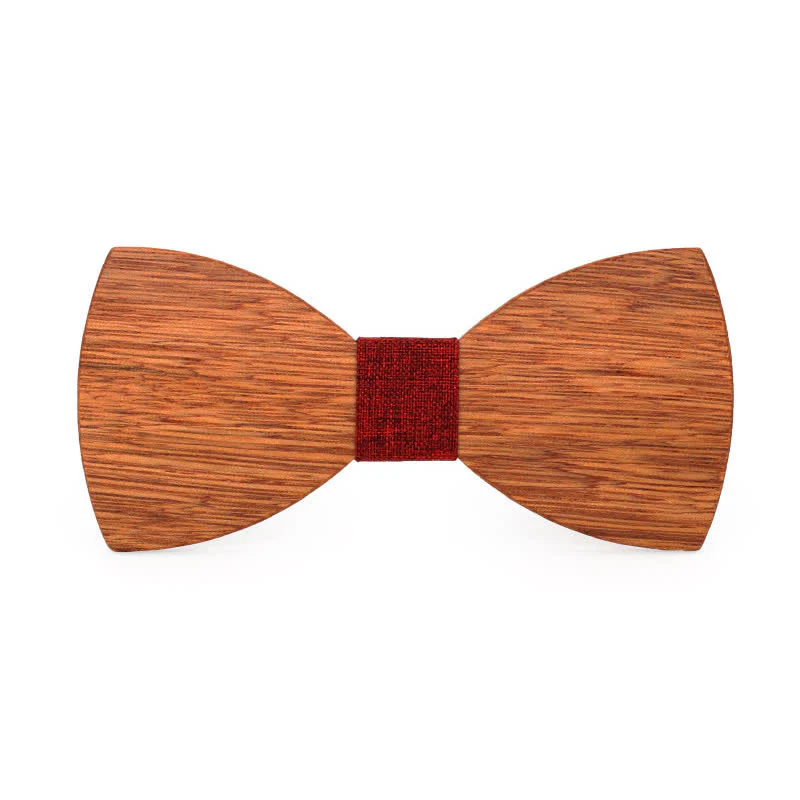 Men's Vintage Begonia Wooden Bow Tie - Image 7