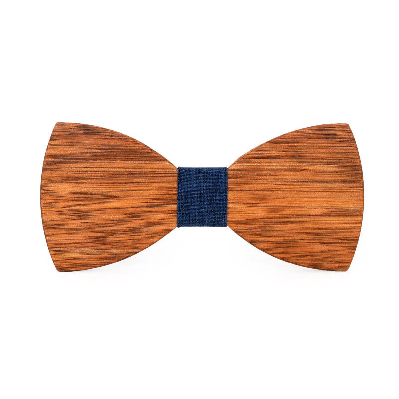 Men's Vintage Begonia Wooden Bow Tie - Image 9