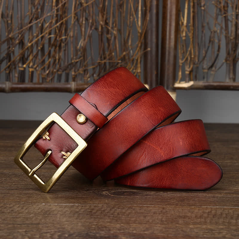 Men's Vintage Distressed Wrinkle Belt - Image 10