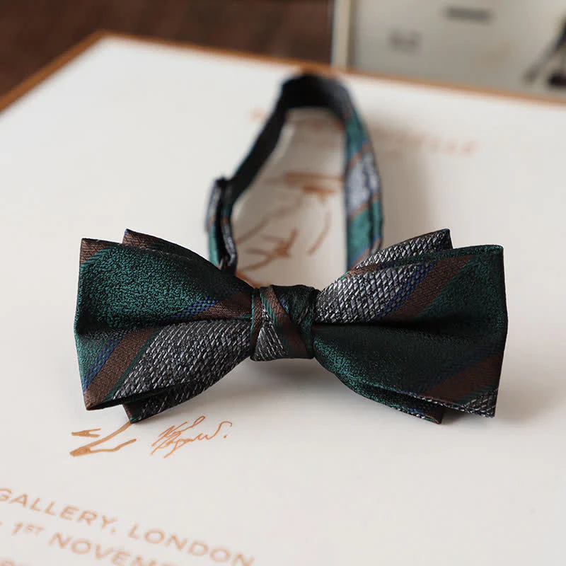 Men's Vintage Floral Pattern Wedding Suit Bow Tie - Image 9
