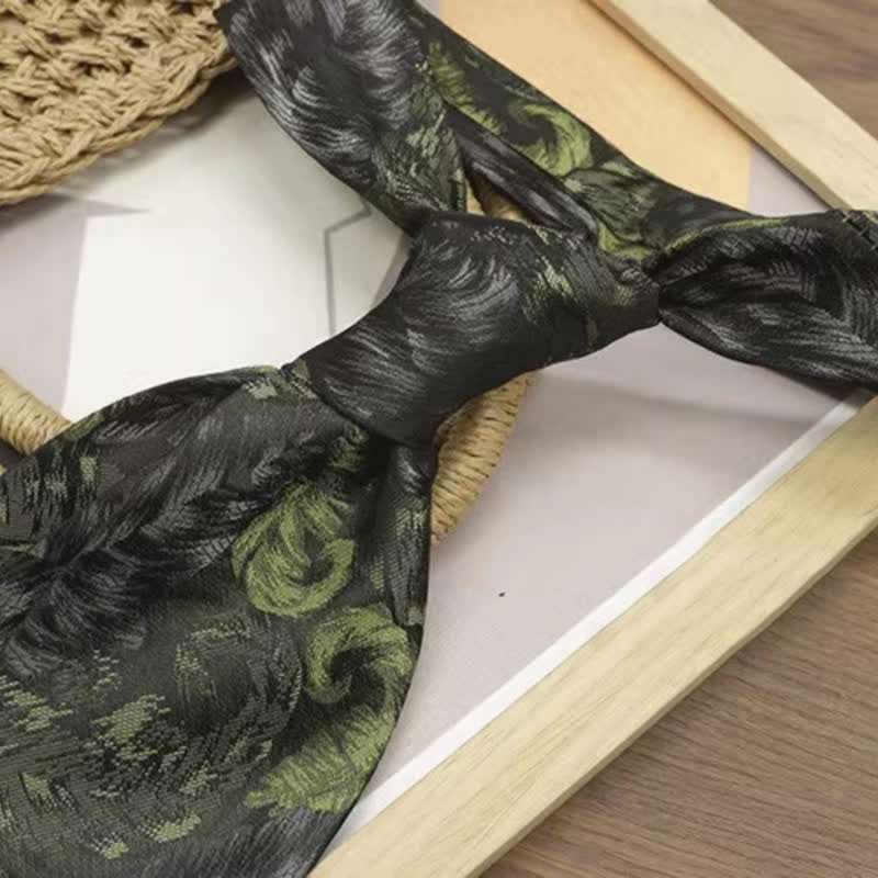 Men's Vintage Floral Printed Casual Wide Necktie - Image 2