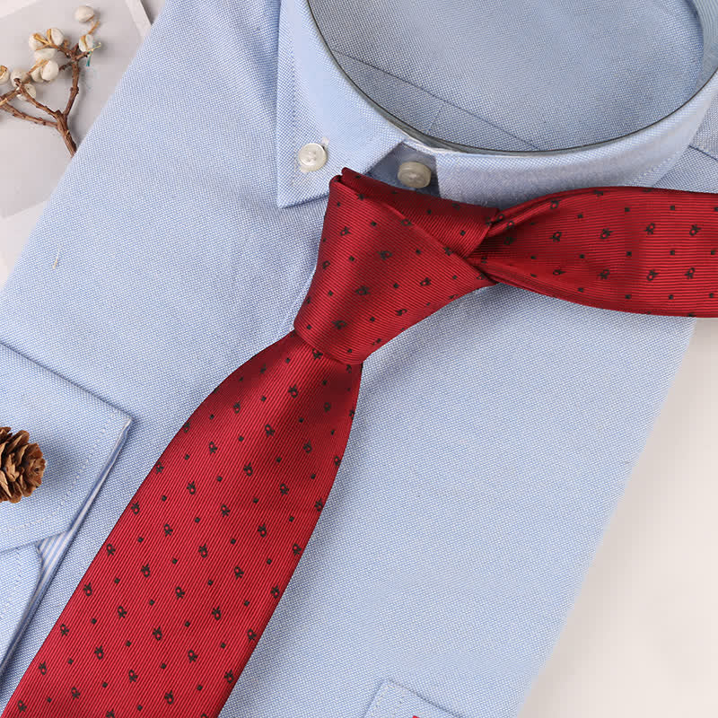 Men's Vintage Geometric Floral Motifs Necktie - Image 7