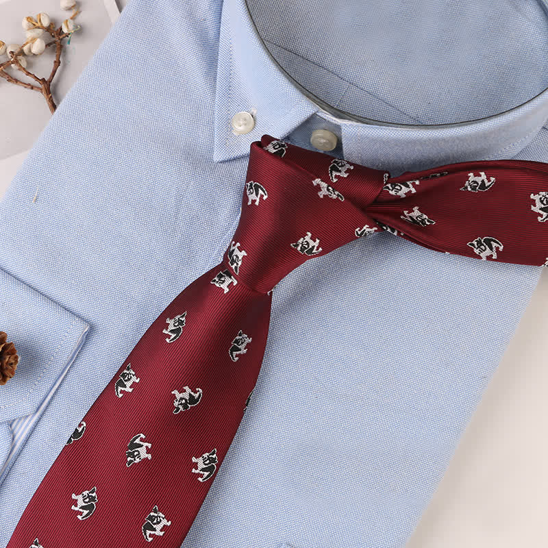 Men's Vintage Geometric Floral Motifs Necktie - Image 8
