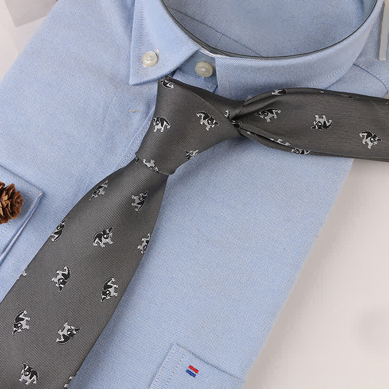 Men's Vintage Geometric Floral Motifs Necktie - Image 9