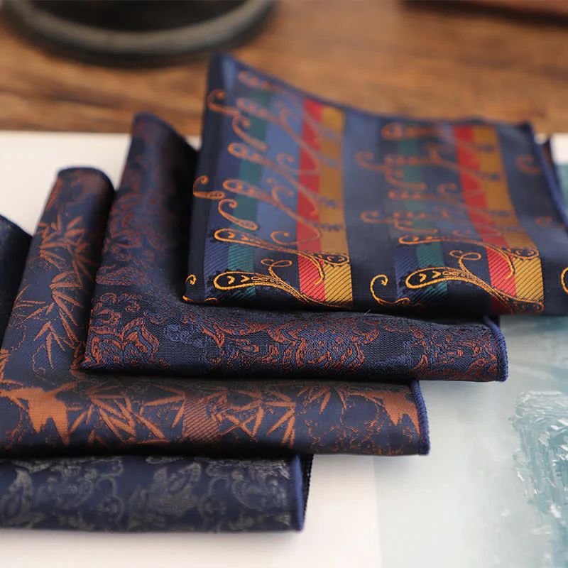 Men's Vintage Multiple Pattern Gentleman Pocket Square - Image 4