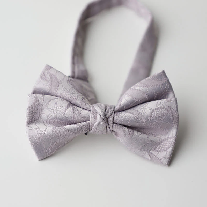 Men's Vintage Novelty Leaves Pattern Bow Tie - Image 10