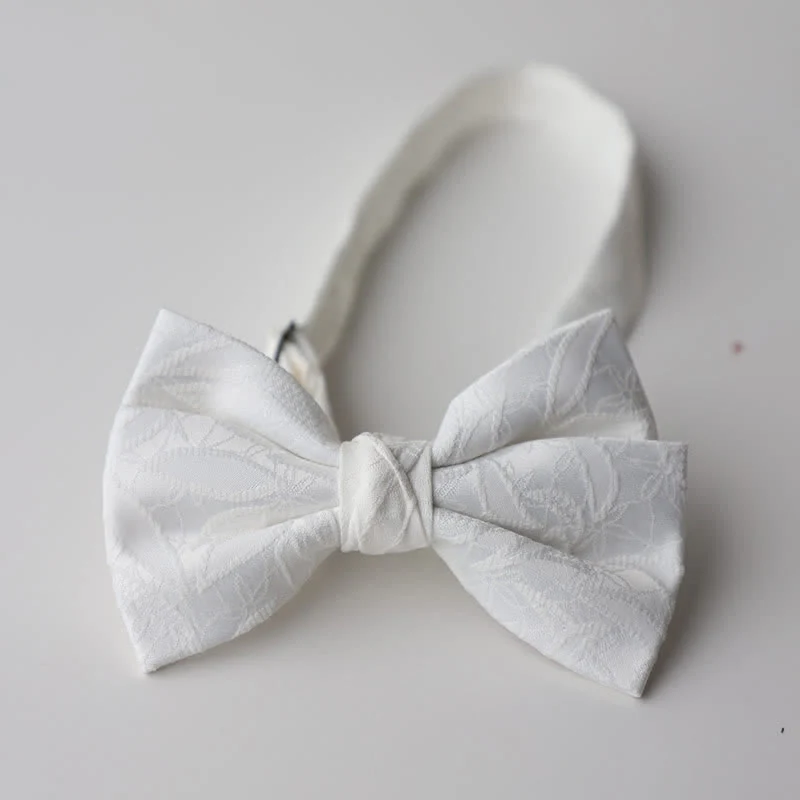 Men's Vintage Novelty Leaves Pattern Bow Tie - Image 11