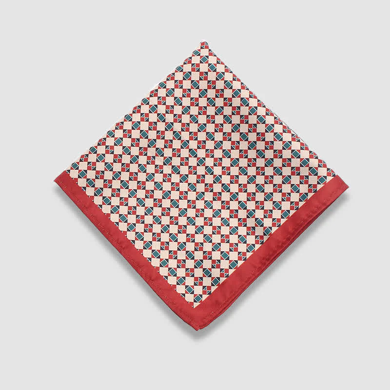 Men's Vintage Paisley Dots Pattern Business Pocket Square - Image 10