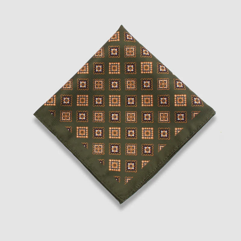 Men's Vintage Paisley Dots Pattern Business Pocket Square - Image 11
