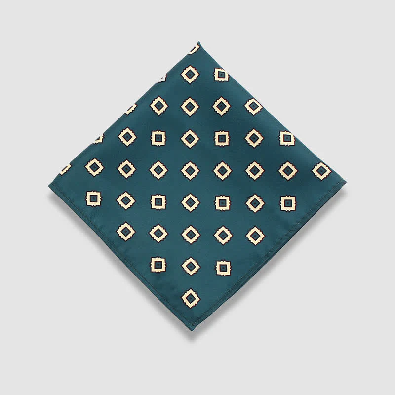 Men's Vintage Paisley Dots Pattern Business Pocket Square - Image 13