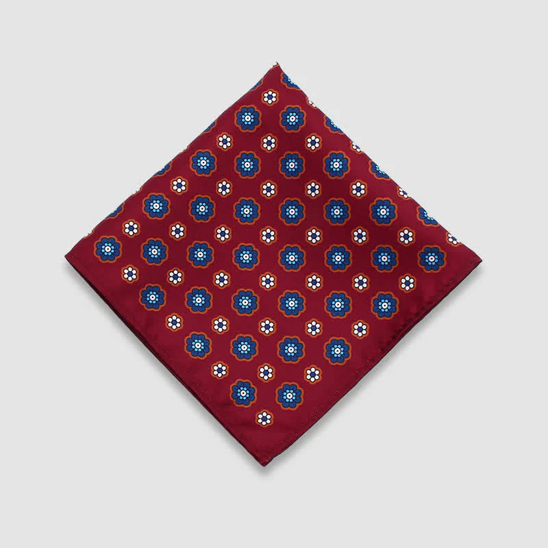 Men's Vintage Paisley Dots Pattern Business Pocket Square - Image 15