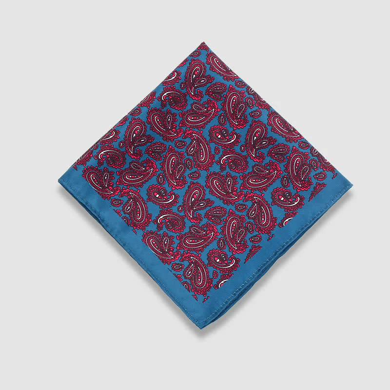 Men's Vintage Paisley Dots Pattern Business Pocket Square - Image 6