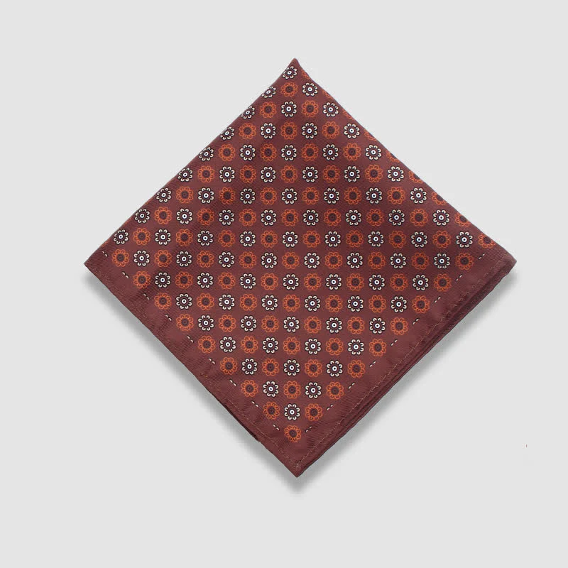 Men's Vintage Paisley Dots Pattern Business Pocket Square - Image 8