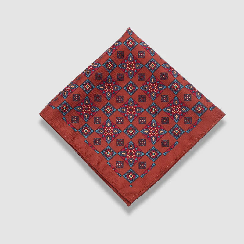 Men's Vintage Paisley Dots Pattern Business Pocket Square - Image 9