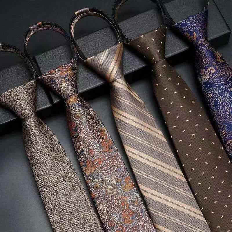 Men's Vintage Pattern Adjustable Pre-tied Necktie