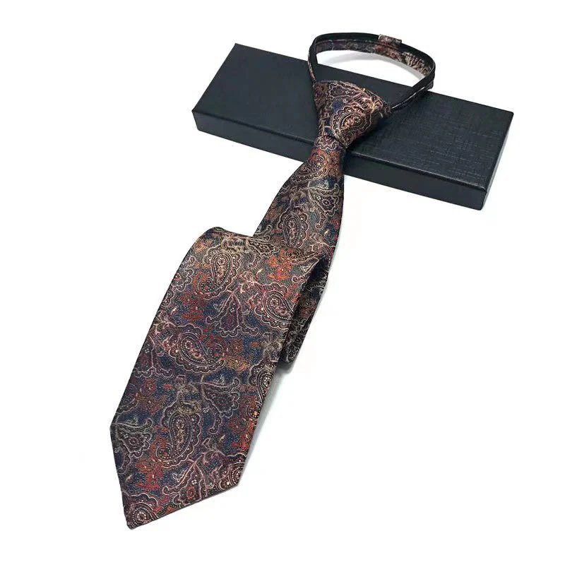 Men's Vintage Pattern Adjustable Pre-tied Necktie - Image 3