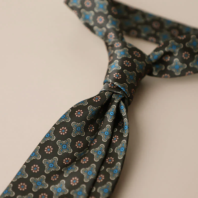 Men's Vintage Street Style Geometric Motif Necktie - Image 10