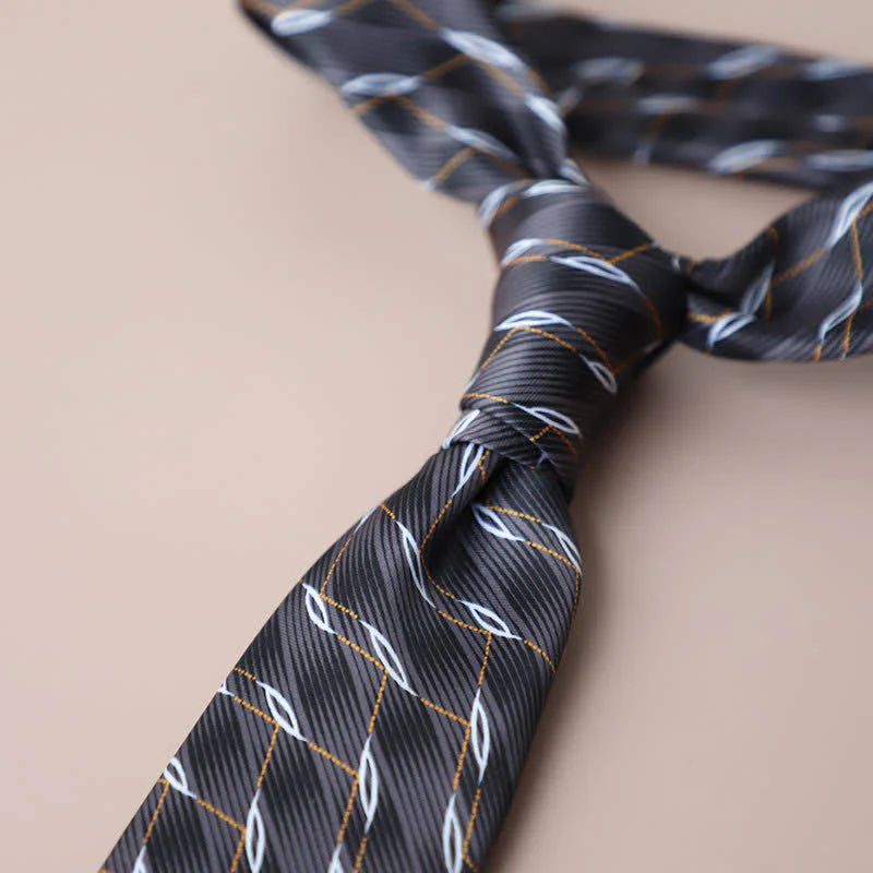 Men's Vintage Street Style Geometric Motif Necktie - Image 11