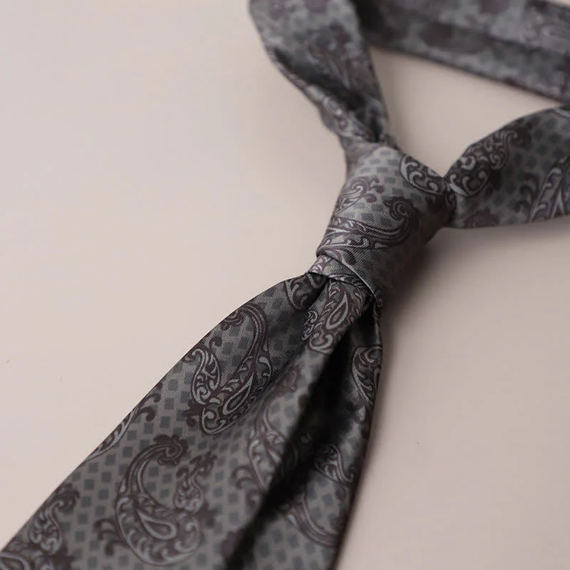 Men's Vintage Street Style Geometric Motif Necktie - Image 13