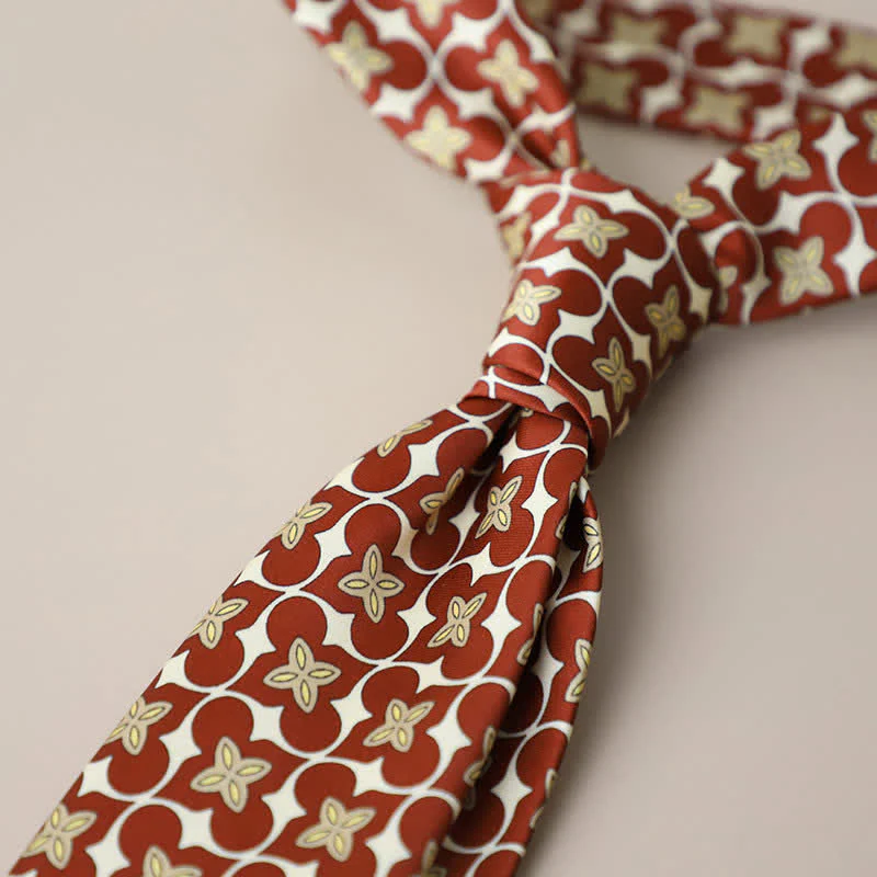 Men's Vintage Street Style Geometric Motif Necktie - Image 14