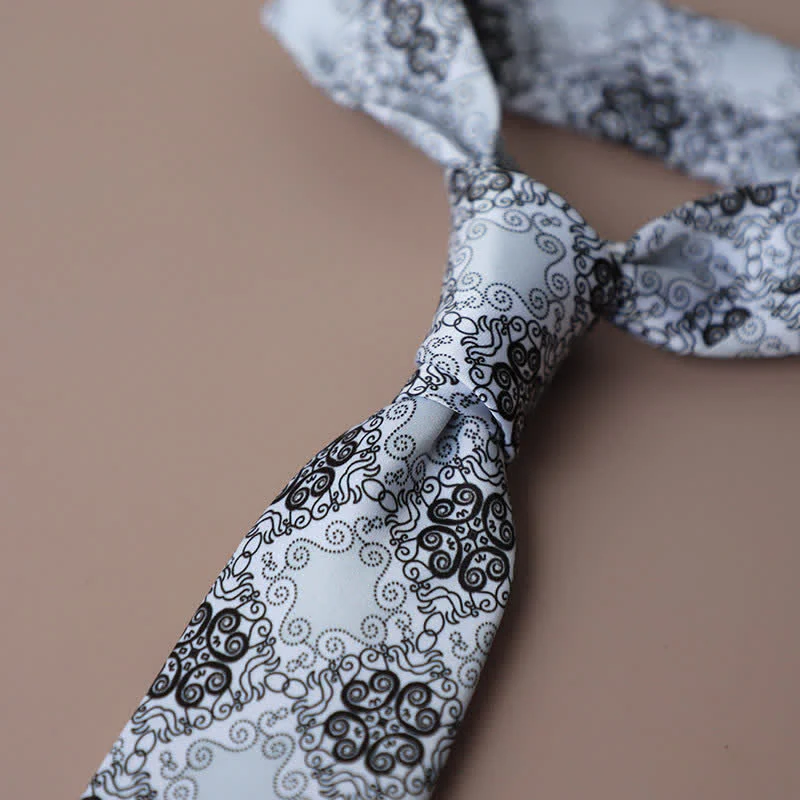Men's Vintage Street Style Geometric Motif Necktie - Image 15
