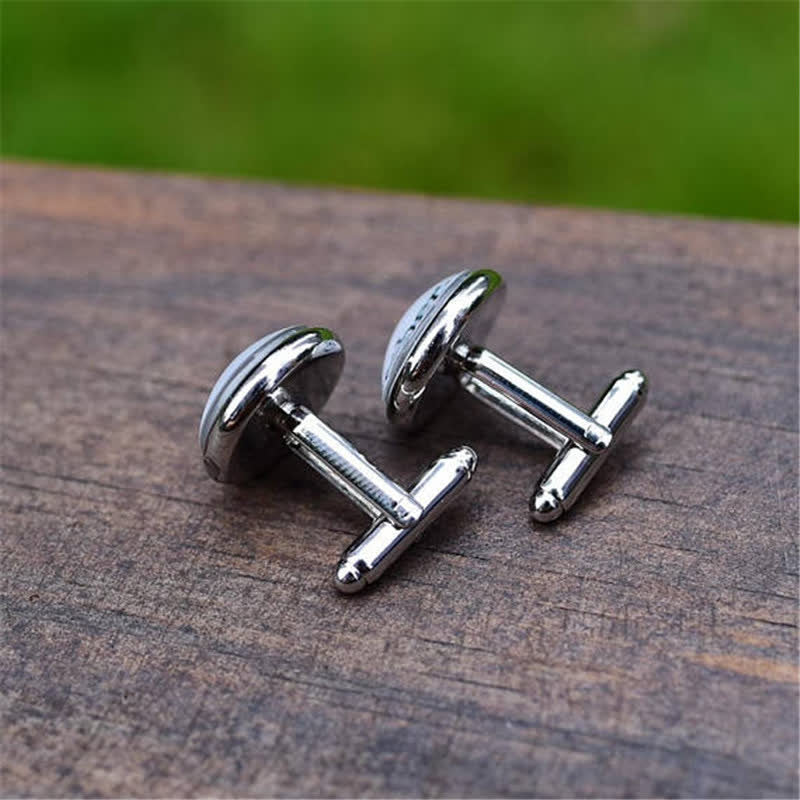 Men's Vintage World City Map Cufflinks - Image 3