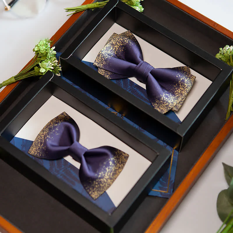 Men's Violet Resplendent Night Sky Bow Tie - Image 3